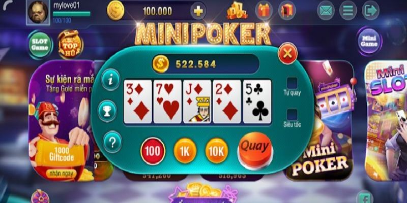 Mini Poker tại VWIN được biết đến như nào?
